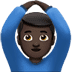 🙆🏿‍♂️ man gesturing OK: dark skin tone display on Apple